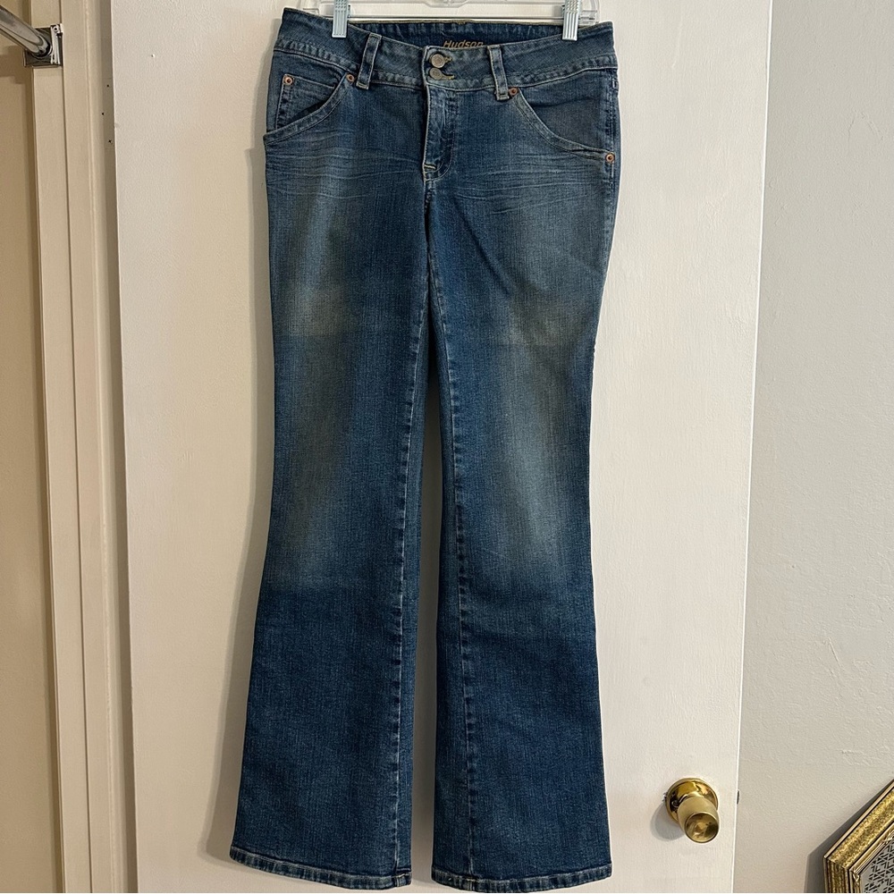 Hudson five pocket straight leg jeans